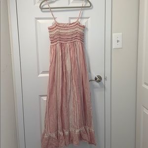 Size M Max Studio Sundress (Red/White Stripes)